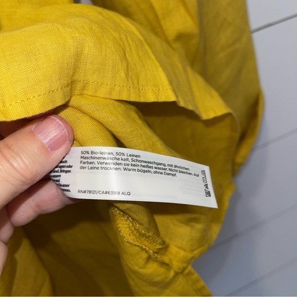 Eileen Fisher Classic Linen Corin Button-Up Shirt Womens Size Medium - Picture 3 of 7